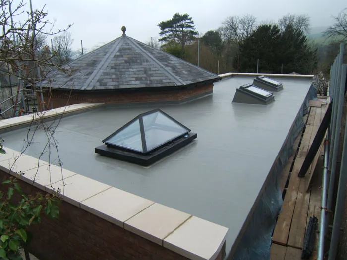 Completed GRP flat roof in Bromley